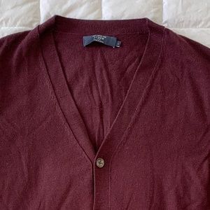 J Crew Merino Cardigan/ Large/ Merlot